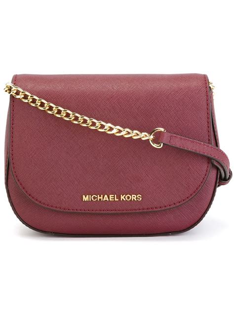 burgundy michael kors small jet set crossbody|Michael Kors woven crossbody bag.